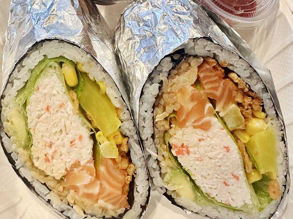 Salmon Sushi Burrito — $17.99